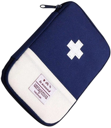 Organizér na léky, lékárnička, modré pouzdro